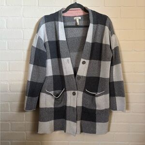 Matilda Jane Black and White Checkered Cardigan